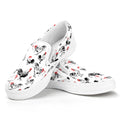 Chicken Ink Painting Pattern Print White Slip On Sneakers