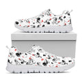 Chicken Ink Painting Pattern Print White Running Shoes