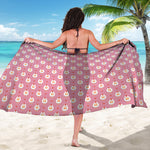 Chicken Love Emoji Pattern Print Beach Sarong Wrap