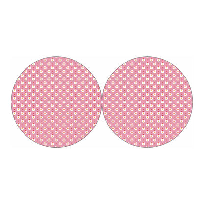 Chicken Love Emoji Pattern Print Car Coasters