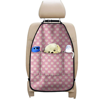 Chicken Love Emoji Pattern Print Car Seat Organizers