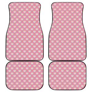 Chicken Love Emoji Pattern Print Front and Back Car Floor Mats