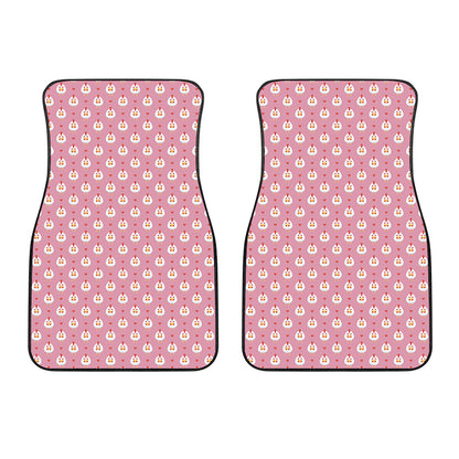 Chicken Love Emoji Pattern Print Front Car Floor Mats