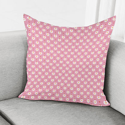 Chicken Love Emoji Pattern Print Pillow Cover