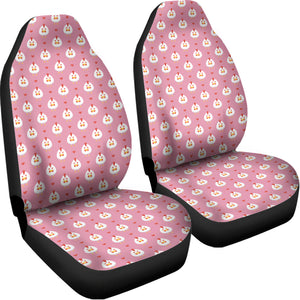 Chicken Love Emoji Pattern Print Universal Fit Car Seat Covers