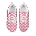 Chicken Love Emoji Pattern Print White Sneakers