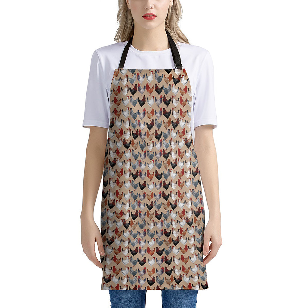 Chicken Painting Pattern Print Apron