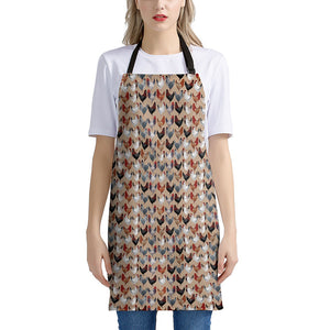 Chicken Painting Pattern Print Apron