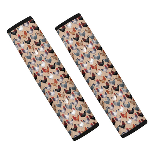 Chicken Painting Pattern Print Car Seat Belt Covers