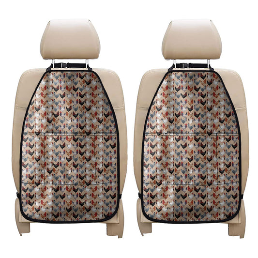 Chicken Painting Pattern Print Car Seat Organizers