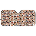 Chicken Painting Pattern Print Car Sun Shade