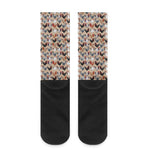 Chicken Painting Pattern Print Crew Socks