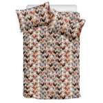 Chicken Painting Pattern Print Duvet Cover Bedding Set