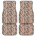Chicken Painting Pattern Print Front and Back Car Floor Mats