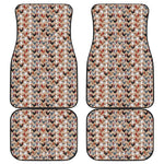 Chicken Painting Pattern Print Front and Back Car Floor Mats