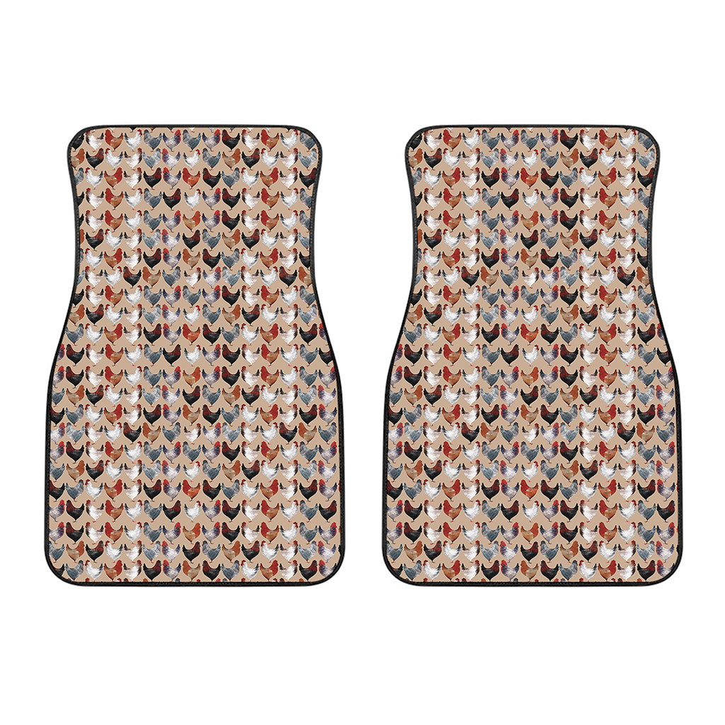 Chicken Painting Pattern Print Front Car Floor Mats