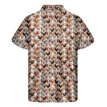 Chicken Painting Pattern Print Men's Short Sleeve Shirt