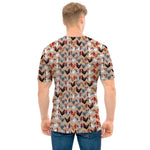 Chicken Painting Pattern Print Men's T-Shirt