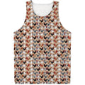 Chicken Painting Pattern Print Men's Tank Top