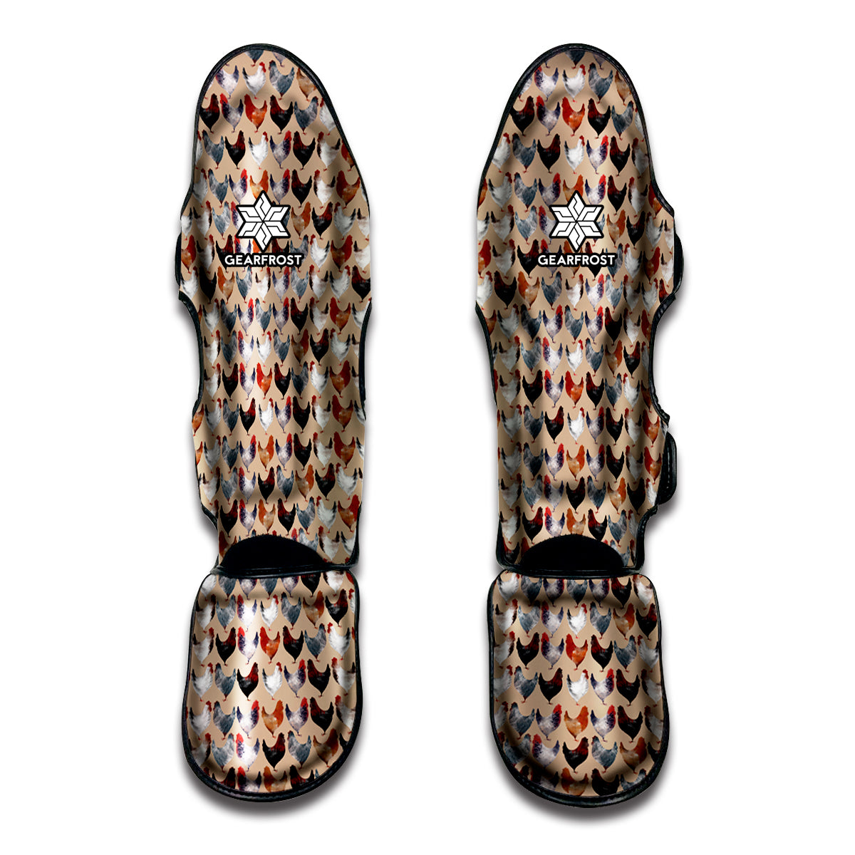 Chicken Painting Pattern Print Muay Thai Shin Guard