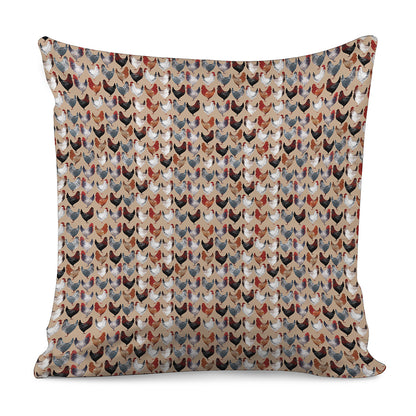 Chicken Painting Pattern Print Pillow Cover