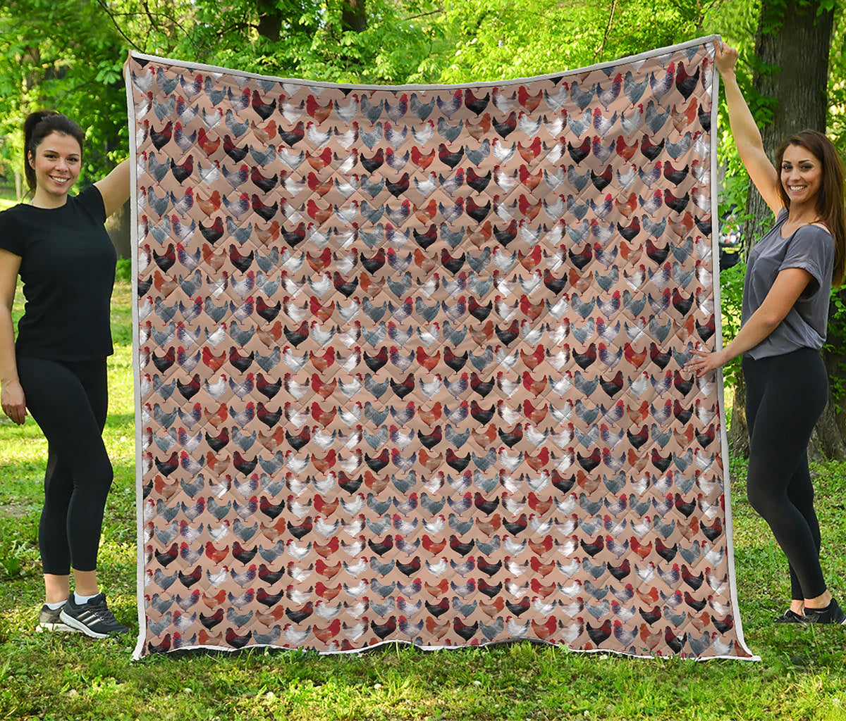 Chicken Painting Pattern Print Quilt