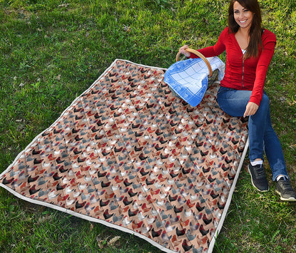 Chicken Painting Pattern Print Quilt
