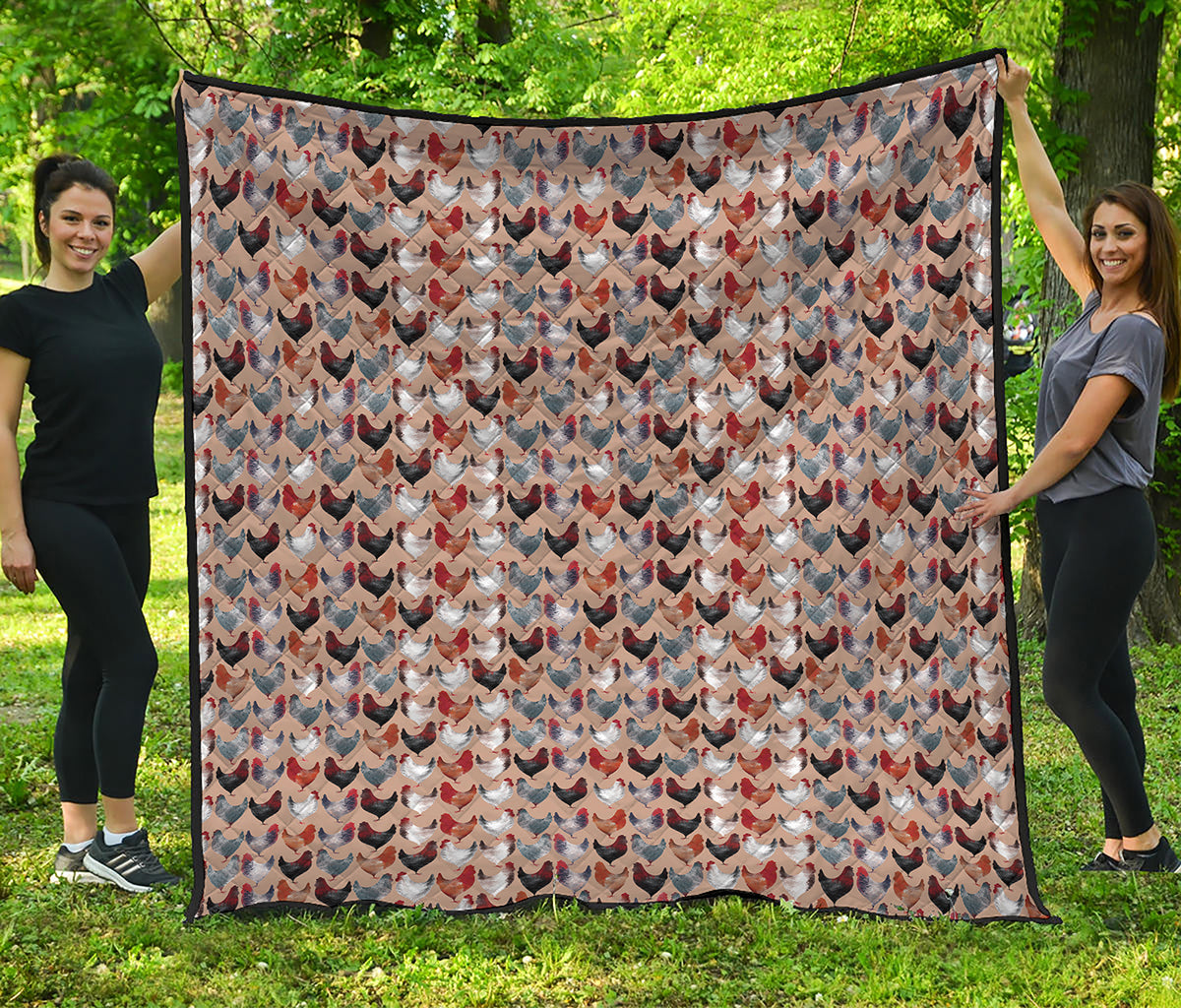 Chicken Painting Pattern Print Quilt
