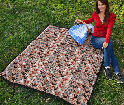 Chicken Painting Pattern Print Quilt
