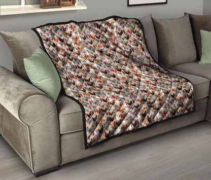 Chicken Painting Pattern Print Quilt