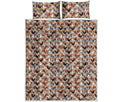 Chicken Painting Pattern Print Quilt Bed Set