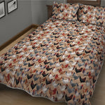 Chicken Painting Pattern Print Quilt Bed Set
