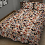 Chicken Painting Pattern Print Quilt Bed Set