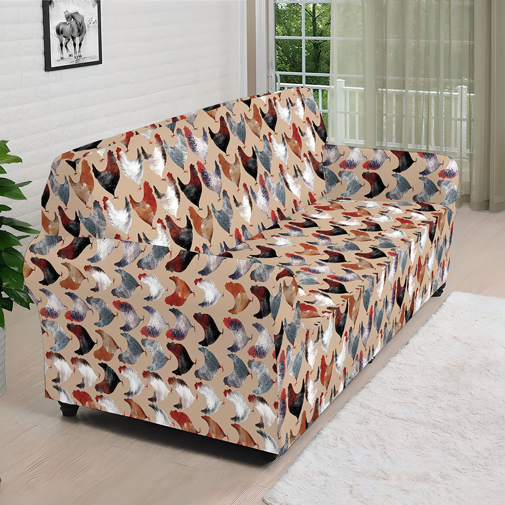 Chicken Painting Pattern Print Sofa Cover