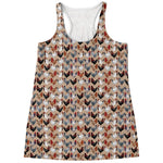 Chicken Painting Pattern Print Women's Racerback Tank Top