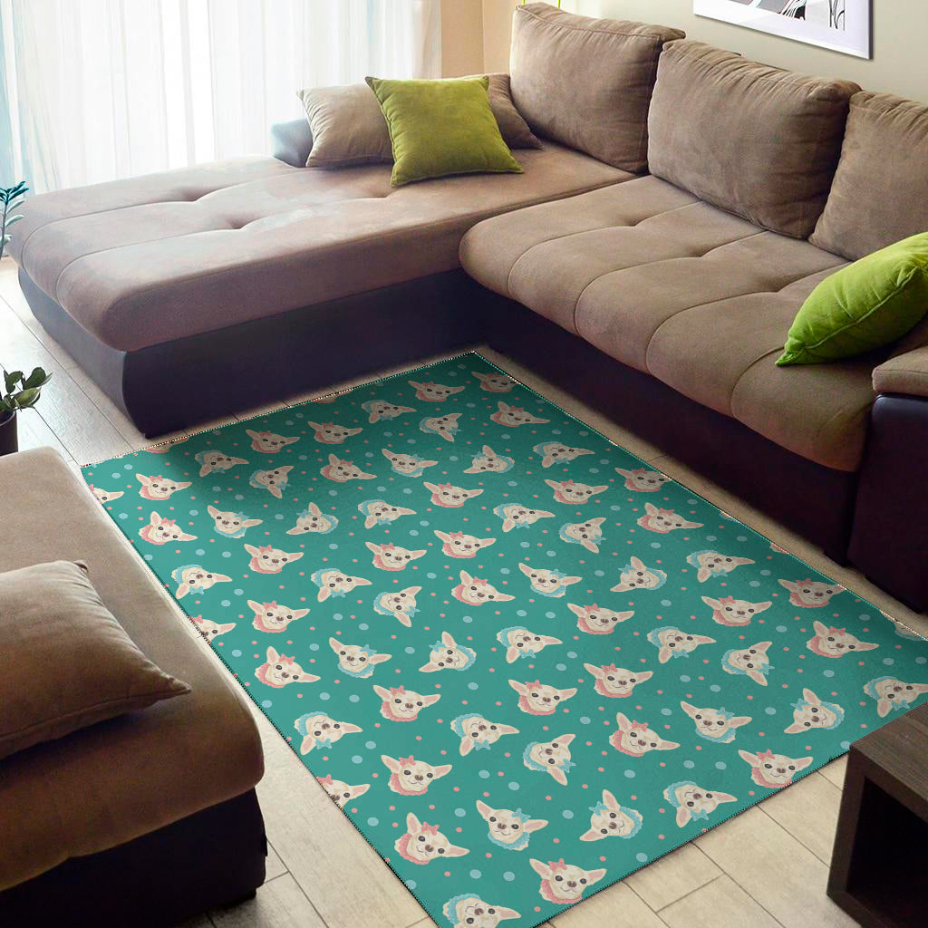 Chihuahua Puppy Pattern Print Area Rug