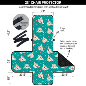 Chihuahua Puppy Pattern Print Armchair Protector