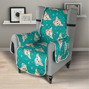 Chihuahua Puppy Pattern Print Armchair Protector