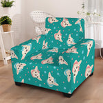 Chihuahua Puppy Pattern Print Armchair Slipcover