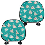 Chihuahua Puppy Pattern Print Car Headrest Covers