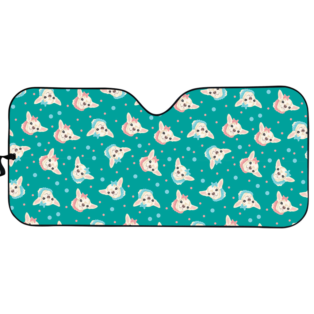 Chihuahua Puppy Pattern Print Car Sun Shade