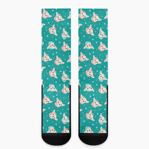 Chihuahua Puppy Pattern Print Crew Socks