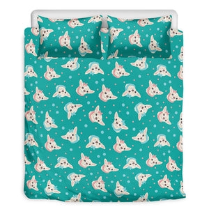 Chihuahua Puppy Pattern Print Duvet Cover Bedding Set