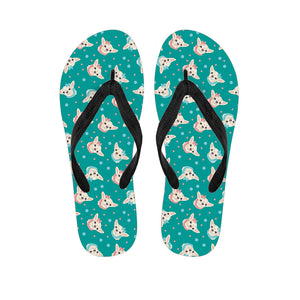 Chihuahua Puppy Pattern Print Flip Flops