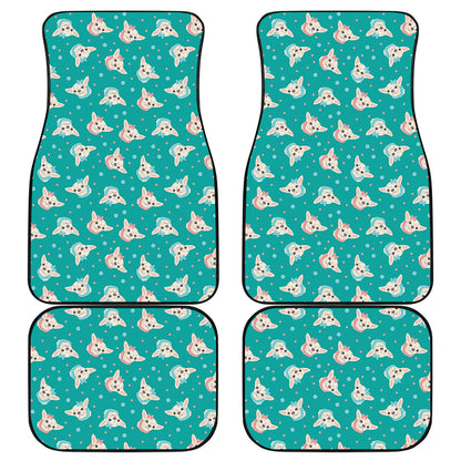Chihuahua Puppy Pattern Print Front and Back Car Floor Mats