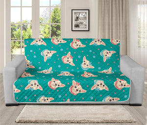 Chihuahua Puppy Pattern Print Futon Protector