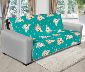 Chihuahua Puppy Pattern Print Futon Protector