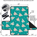 Chihuahua Puppy Pattern Print Half Sofa Protector