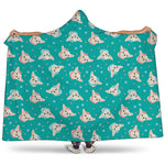 Chihuahua Puppy Pattern Print Hooded Blanket