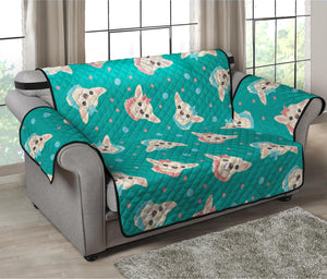 Chihuahua Puppy Pattern Print Loveseat Protector